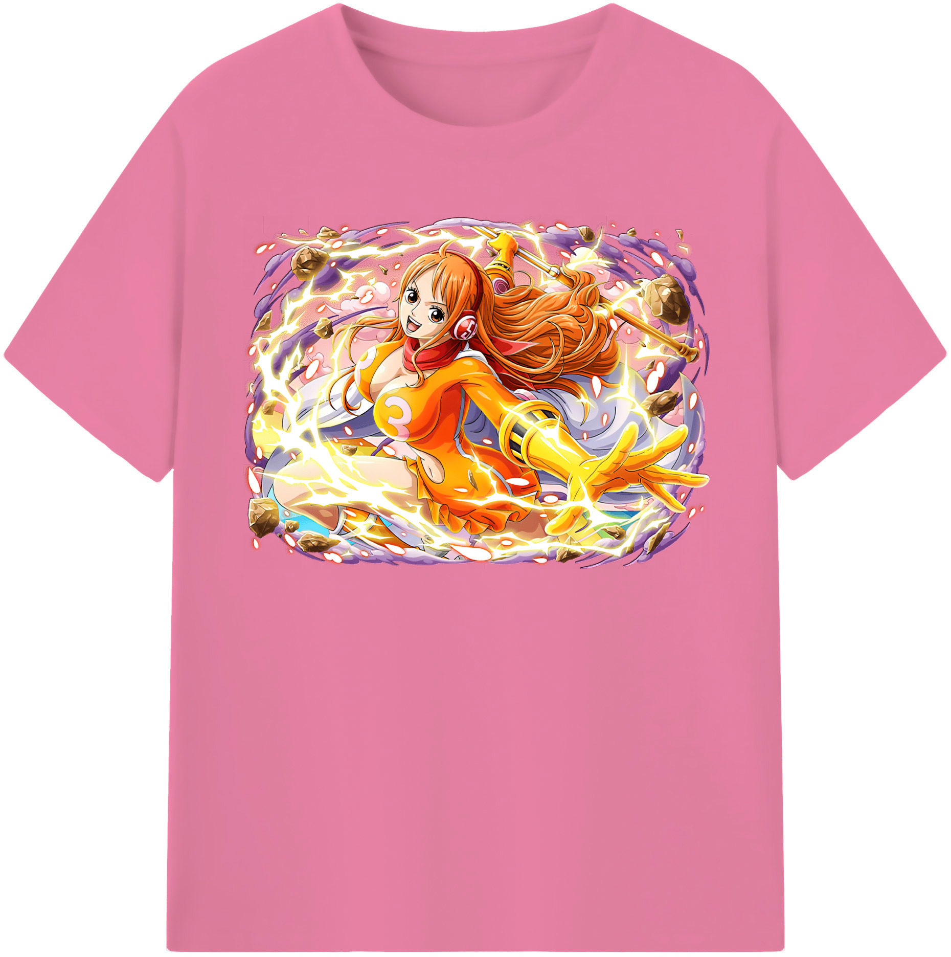 ワンピース ナミ ONE PIECE Nami 綿100％半袖Tシャツ（フロントプリント）